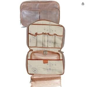 NWOT Scully Aero Squadron Vintage Leather Large Hang Toiletry Shave Kit
